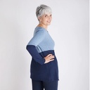 TAPADO TEJIDO BI COLOR CON BROCHE CENTRAL