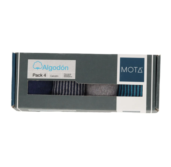 CALCETIN CORTO ALGODON Pack 4 MT21143